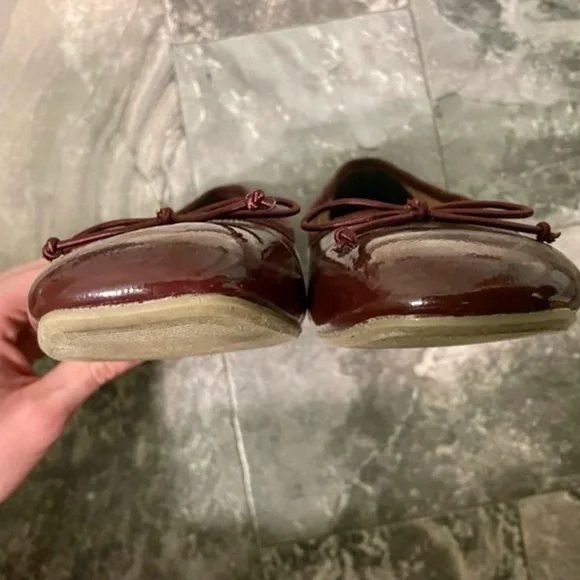 NWT! The Time & Tru Burgundy Ballet Block Heel with Bow Size 9. No Box. - Picture 9 of 14